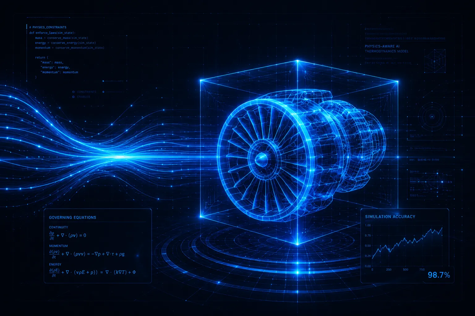 Physics-grounded AI modelling