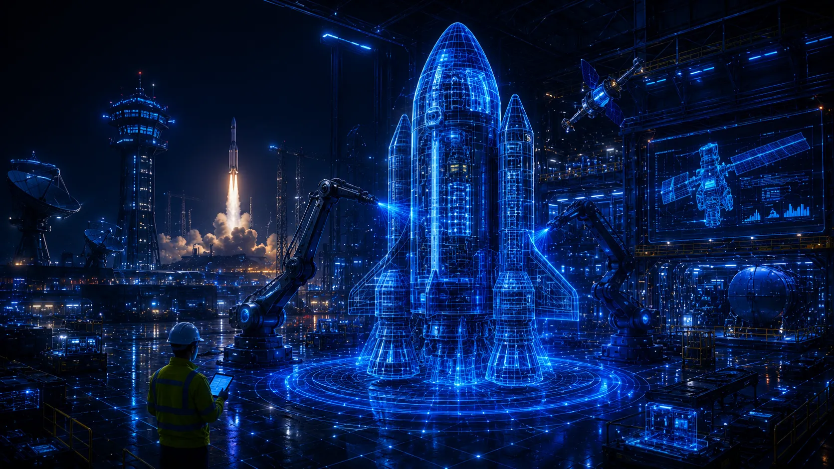Neodustria aerospace AI — digital twin spacecraft and satellite intelligence environment