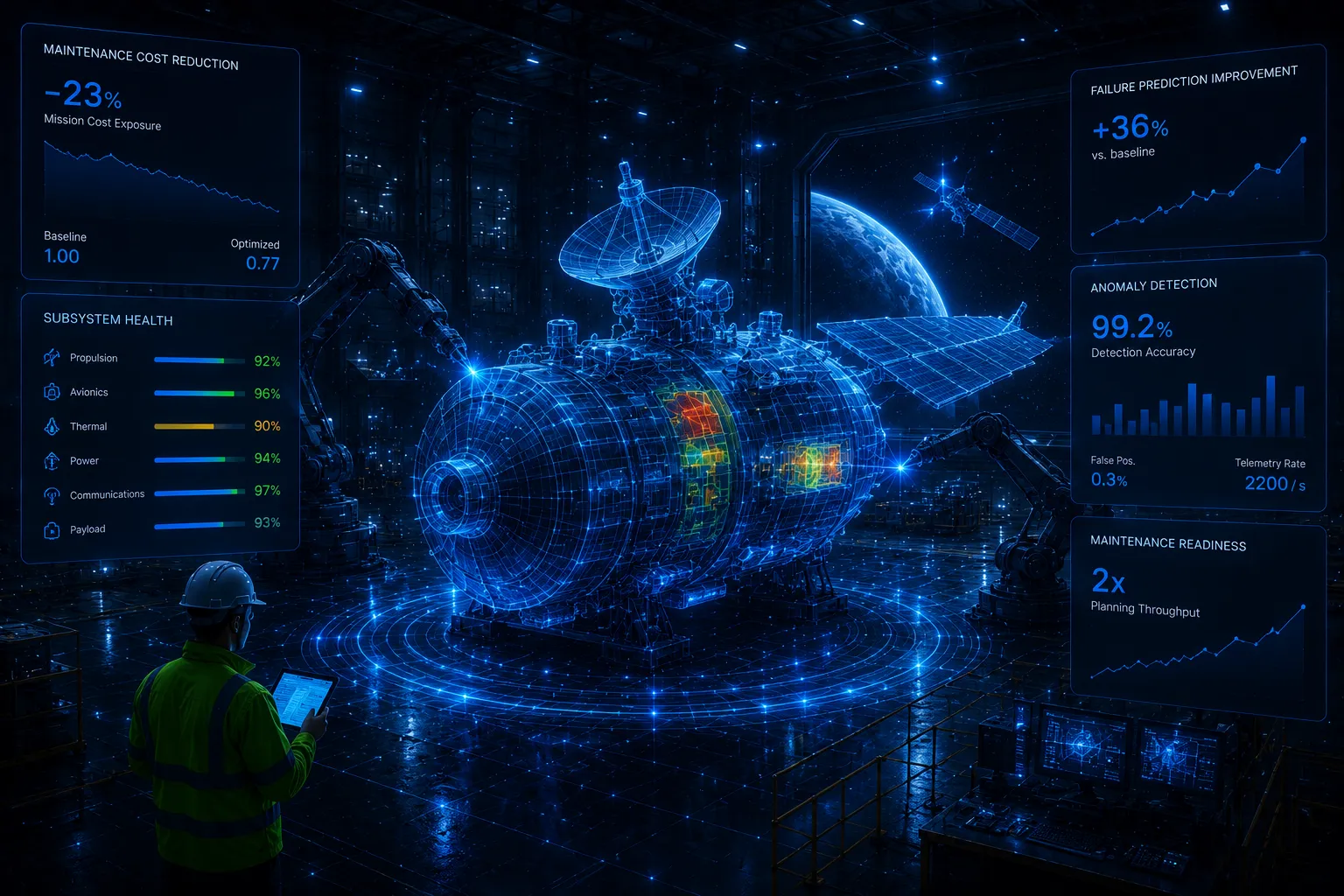 Predictive spacecraft maintenance — aerospace mission cost reduction