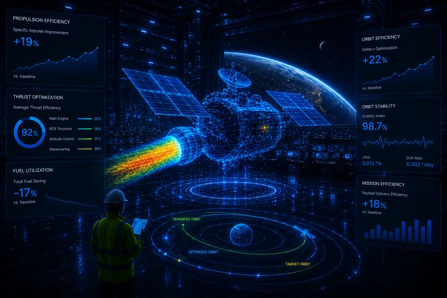 Propulsion and orbit efficiency — spacecraft propulsion and orbital optimisation
