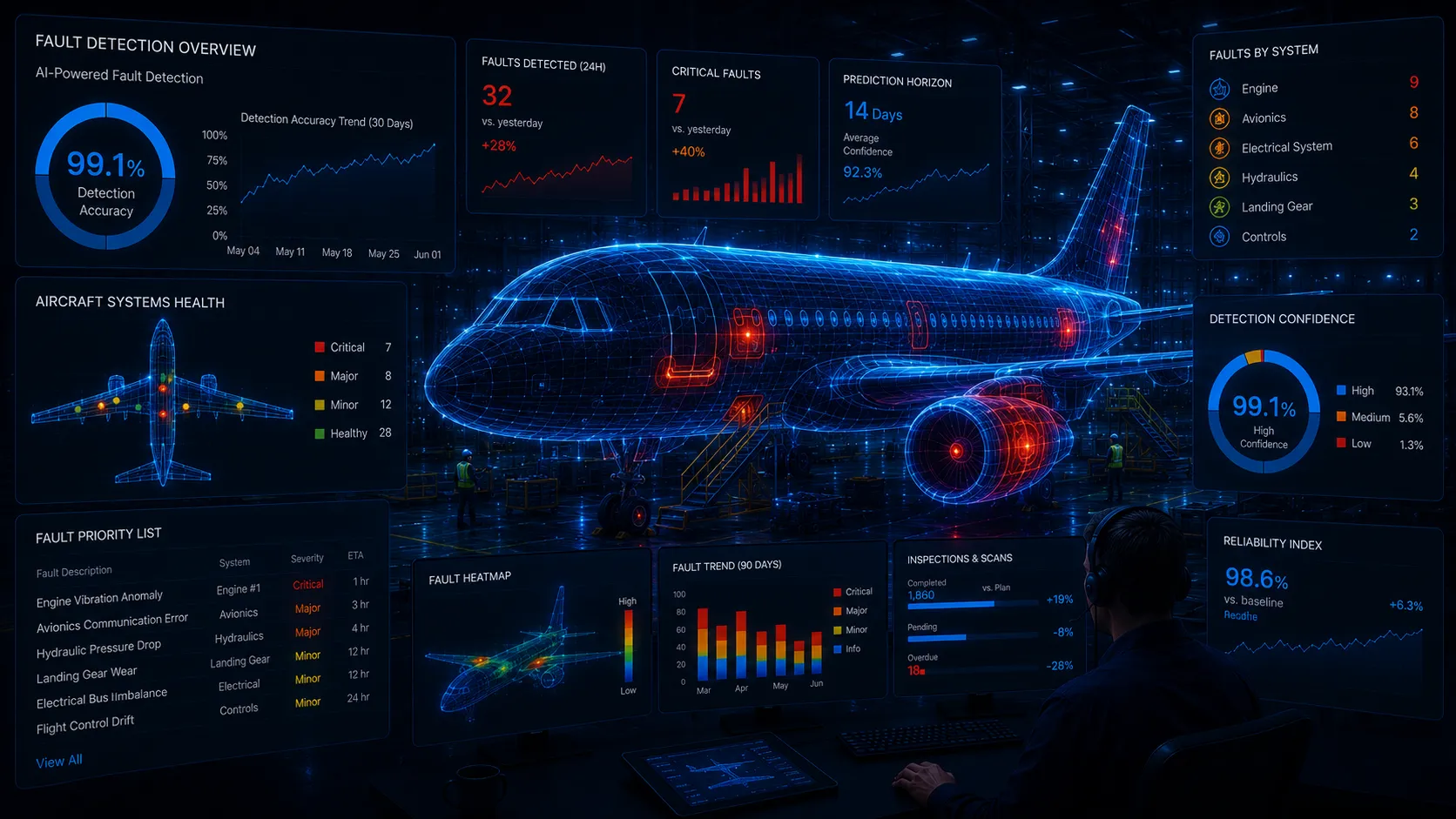 Aircraft fault detection — AI aviation fault detection accuracy