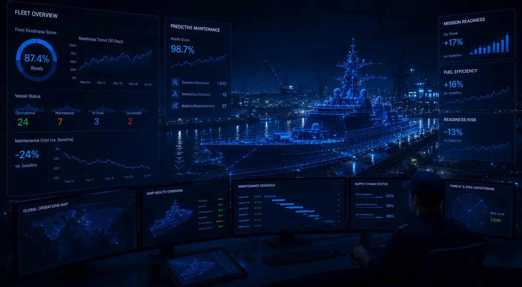 Neodustria naval intelligence platform — digital twin and predictive maintenance AI