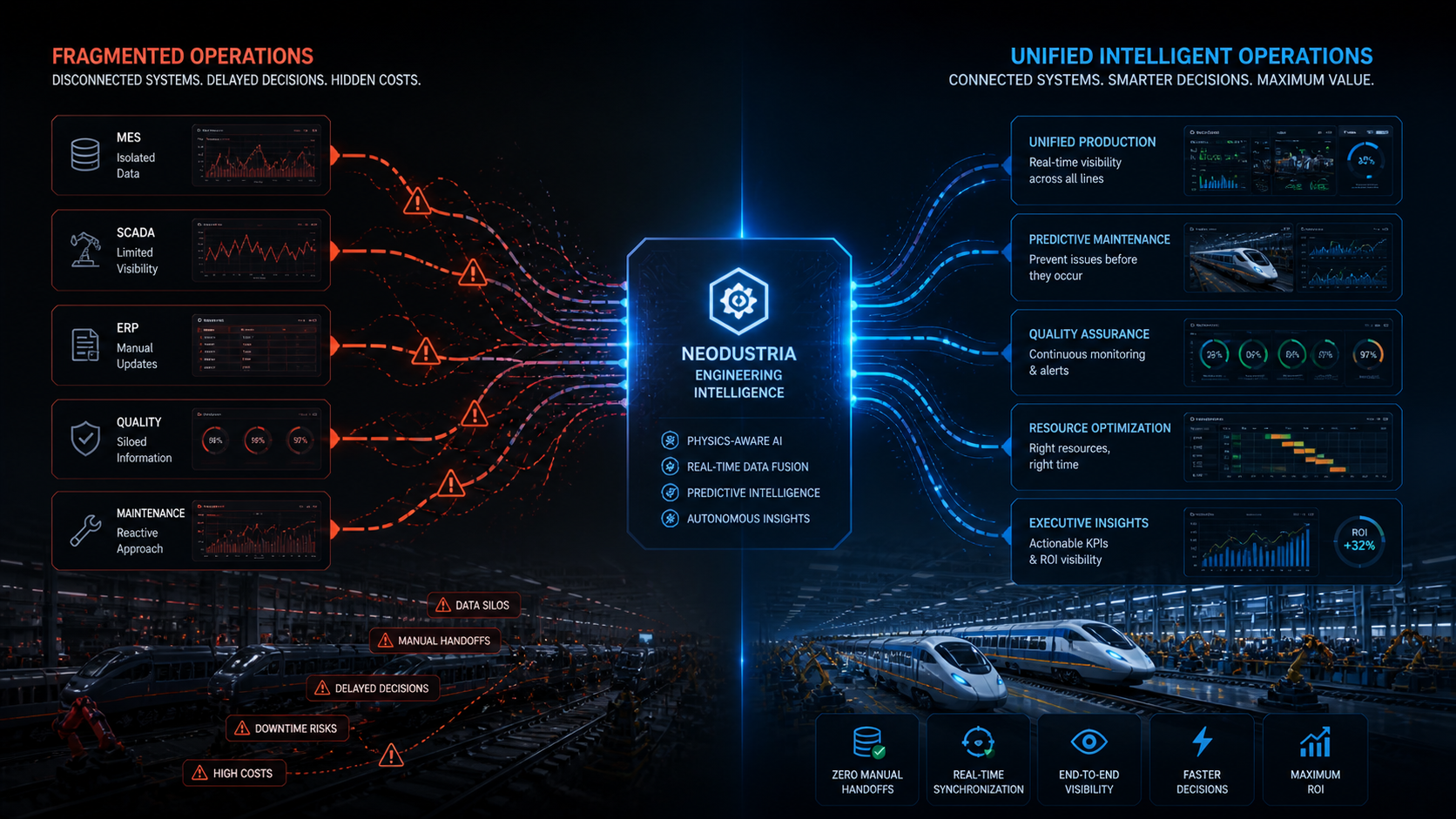 MES, SCADA, and PLC unification with Neodustria physics-aware AI